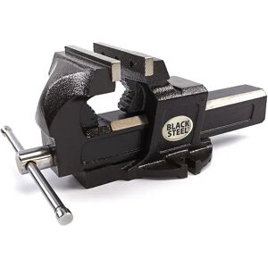 BLACK STEEL Professionelle Stahlschraubstöcke aus schwarzem Stahl mit Rohrklemme Image