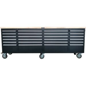 HBM Werkzeugwagen mit Holzarbeitsplatte, 258 cm, schwarz Image