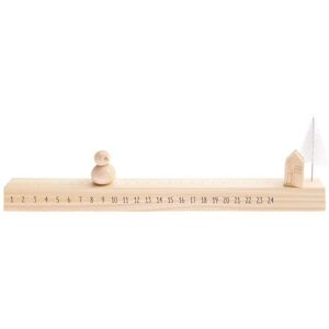 Rico Design GmbH & Co.KG Schiebe-Adventskalender Schneemann Holz 36x11,5x3cm Image