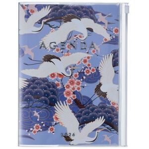 Mark's Europe MARK'S 2025/26 Taschenkalender, A5 Japan / Birds // Purple Image