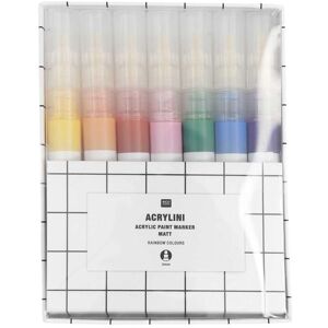 Rico Design GmbH & Co.KG Acrylini Marker Set Rainbow Colours, 7 Farben Image
