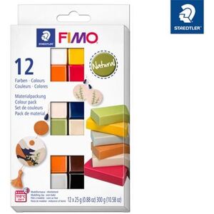 STAEDTLER FIMO soft 8023, ofenhärtende Modelliermasse, Natural Colours, 12 Halbblöcken á 25 g Image