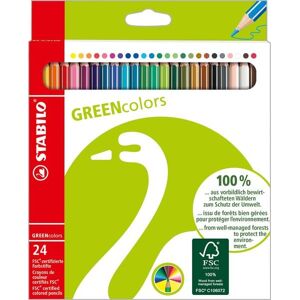 STABILO Umweltfreundlicher Buntstift - GREENcolors - 24er Pack - mit 24 verschiedenen Farben Image