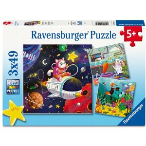 Ravensburger Verlag GmbH Kinderpuzzle 3x49 Teile - Tierwissenschaftler Image