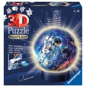 Ravensburger Verlag GmbH 3D Puzzle Ravensburger Puzzle-Ball Nachtlicht Astronauten im Weltall 72 Teile Image
