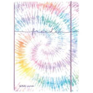 Herlitz Notizheft flex A4, 40 Blatt kariert + 40 Blatt liniert, New Batik Freedom, gelocht, Perforation my.book Image
