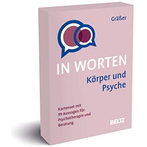 Melanie Gräßer - Körper und Psyche in Worten: Kartenset mit 99 Aussagen für Psychotherapie und Beratung. Mit 8-seitigem Booklet im Stülpkarton, Kartenformat 5,9 x 9,2 cm. - Preis vom 18.09.2025 05:07:49 h Image