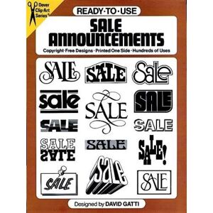 David Gatti - Ready-To-Use Sale Announcements (Dover Clip Art Ready-to-Use) - Preis vom 18.09.2025 05:07:49 h Image