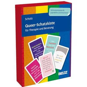 Scholz, Falk Peter - Queer-Schatzkiste für Therapie und Beratung: 120 Karten für die Arbeit mit Jugendlichen und Erwachsenen. Mit 24-seitigem Booklet in stabiler Box, Kartenformat 5,9 x 9,2 cm (Beltz Therapiekarten) - Preis vom 18.09.2025 05:07:49 h Image