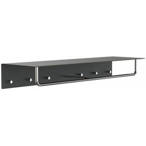 Frost Unu Wandgarderobe mit 6 Haken   schwarz matt / edelstahl poliert Image