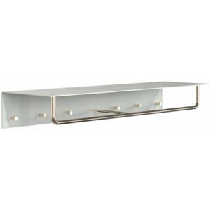 Frost Unu Wandgarderobe mit 6 Haken   weiß matt / gold poliert Image