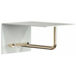 Frost Unu Wandgarderobe mit 2 Haken   weiß matt / gold poliert Image