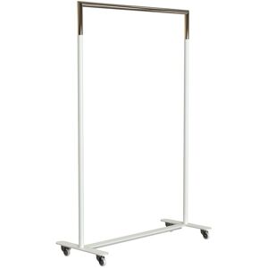 Frost Bukto Kleiderständer mit Rollen weiß matt / gold poliert   B 103,8cm Image