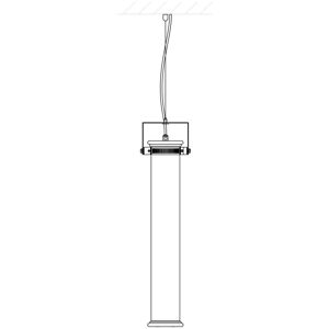 DCWéditions In the Tube Outdoor Pendelleuchte 120-700 vertikal   gold / kein / transparent (Reflektor / Mesh / Stopper) Image