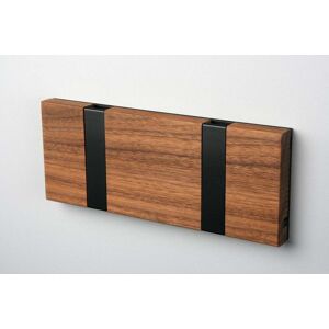 LoCa Knax 2 Wandgarderobe Walnuss, Haken schwarz   Walnuss geölt, Haken schwarz Image