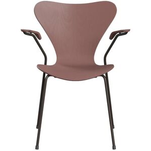 Fritz Hansen Serie 7 Armlehnstuhl 3207 gefärbte Esche wild rose   braun bronze Image
