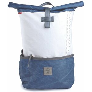 360° Taschen Lotse Wickelrucksack Segeltuch weiß / blau, Gurt dunkelgrau Image