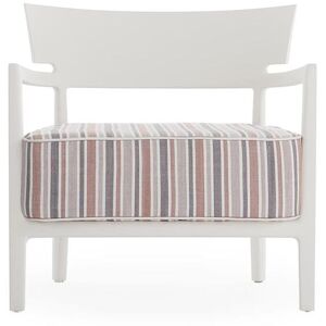 Kartell Cara Mat Outdoor Sessel weiß / ziegelrot gestreift Image