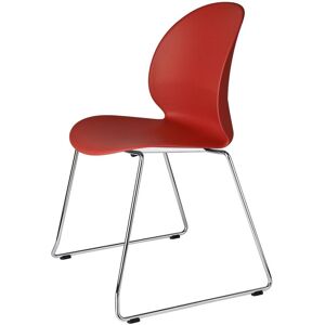 Fritz Hansen N02 Recycle Kufenstuhl verchromt dunkelrot Image