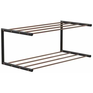 Frost Nova Schuhregal 60cm Breite   schwarz matt / kupfer poliert Image