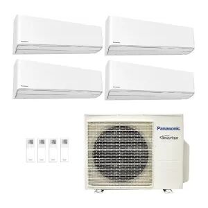 Panasonic Quadri 2.5+2.5+2.5+7.1 kW CU-4Z80TBE CS-Z25ZKEW CS-Z25ZKEW CS-Z25ZKEW CS-Z71ZKEW Klimaanlagen Z Etherea Weiß Image