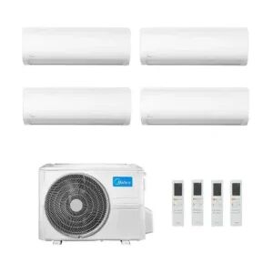 Midea Quadri Split 9+9+9+24 Btu Xtreme Pro WF M4O-36FN8-Q con 3 unità MSAGBU-09HRFN8 + MSAGDU-24HRFN8 Klimaanlagen R-32 WiFi Image