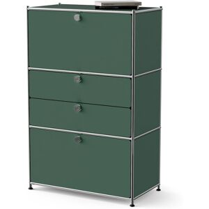 Tchibo - Kommode Metall »Cn3« mit 2 Klappenfächern und 2 Schubladen - 77x40x120,5cm - olivgrün - Stahl / Aluminium / Kunststoff olivgrün Nonfood https://www.eduscho.at/products/100819067053/kommode-metall-cn3-mit-2-klappenfaechern-und-2-schubladen?article Image