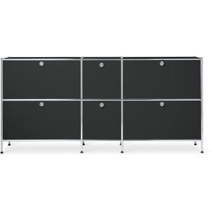 Tchibo - Sideboard Metall »Cn3« groß mit 6 Klappenfächern - 190x40x89,5cm - schwarz - Stahl / Aluminium / Kunststoff schwarz Nonfood https://www.eduscho.at/products/122010463464/sideboard-metall-cn3-gross-mit-6-klappenfaechern?article_id=110810152998 Image