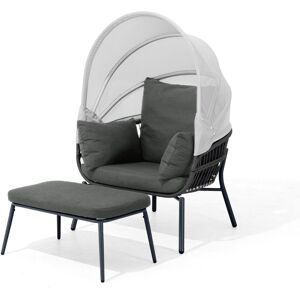 Tchibo Leco Sessel mit Fußhocker - 102x93x152cm - anthrazit - Stahl / Kunststoff / Polyethylen anthrazit Nonfood https://www.eduscho.at/products/164713070801/leco-sessel-mit-fusshocker?article_id=189536805569 Image
