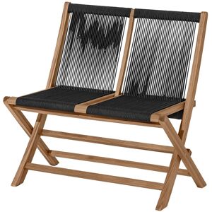 Tchibo - Klappbare Gartenbank mit Textilgeflecht - 90x56x87cm - schwarz - Akazienholz / Stahl / Polypropylen schwarz Nonfood https://www.eduscho.at/products/182257062128/klappbare-gartenbank-mit-textilgeflecht?article_id=138078129259 Image