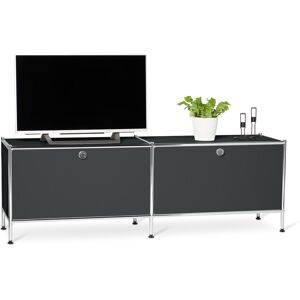 Tchibo - Lowboard Metall »Cn3« mit Klappenfächern - 152x40x51,5cm - schwarz - Stahl / Aluminium / Kunststoff schwarz Nonfood https://www.eduscho.at/products/163814861803/lowboard-metall-cn3-mit-klappenfaechern?article_id=150200604651 Image