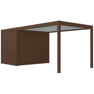 fensterversand.at Carport mit Schuppen, Carport mit Abstellraum 2m, Sepiabraun RAL 8014, 301.5 x 498.3 cm, individuell konfigurieren Image