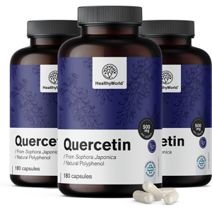 HealthyWorld® 3x Quercetin 500 mg, zusammen 540 Kapseln Image
