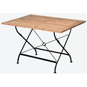 Hagen Grote Gartentisch klappbar aus Eisen & Teak – Rechteckig Image