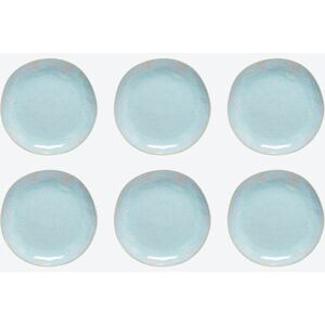 Hagen Grote Dessertteller: Handgefertigtes Geschirr in dezenten Meeresfarben, Geschirr Set, Geschirrservice, Teller-Set, Tellerservice Image