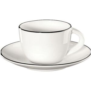 ASA SELECTION Espressotasse mit Untertasse à table ligne noir 70ml weiss B Image