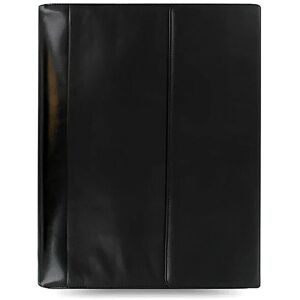 FILOFAX A4-Mappe aus Nappaleder mit Reißverschluss und abnehmbaren Ringen Schwarz schwarz B Image