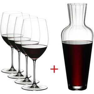 RIEDEL Rotweinglas 5er Set VERITAS Cabernet/Merlot und Dekanter B Image