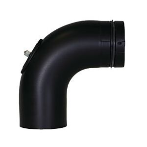Bertrams Pelletino Bogen 10BG90RV-100M 100 x 0,6 mm, mattschwarz, 90°, mit Reinigungsöffnung, glatt Image