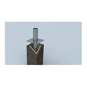 Bertrams Ewr Kaminkopfverlängerung 21KV750-150-2 Ø 150 mm, einwandig, 750 mm, rundes Einsteckende, Edelstahl V4A Image