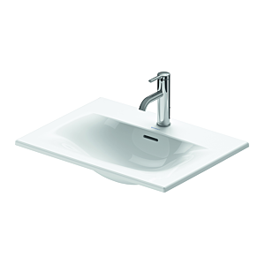 Duravit Viu Einbauwaschtisch 03856000301 3 Hahnlöcher, weiß WonderGliss, 60x45cm, mit Überlauf, ohne Hahnlochbank Image