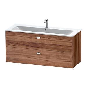 Duravit Brioso Waschtischunterbau BR410401079 1220x553 mm, Nussbaum Natur/Chrom, 2 Auszüge Image