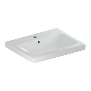 Geberit iCon Aufsatz-Waschtisch 501847006 60x48cm, Hahnloch mittig, ohne Überlauf, für Arbeitsplatte, weiß KeraTect Image
