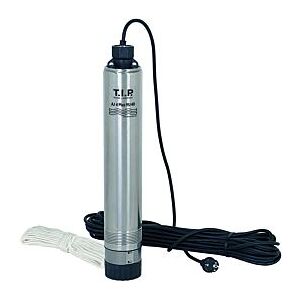 T.I.P. AJ 4 Plus 95/40 Brunnenpumpe - Tiefbrunnenpumpe 30177 Edelstahl, 5.500 l/h,  40 m Förderhöhe, 900 W, inkl. Ablassseil Image