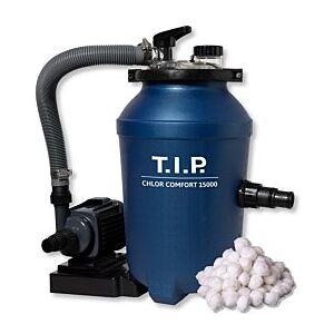 T.I.P. 2in1 Pool-Filterset und Chlordosierer - 15 m³ Becken, 4.000 l/h,  inkl. Filterballs, ChlorComfort 15000, 30302 Image