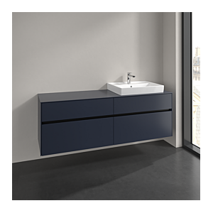 Villeroy und Boch Collaro Waschtischunterschrank C023B0VQ 160x54,8x50cm, Waschtisch rechts, LED-Beleuchtung 12W, marine blue Image