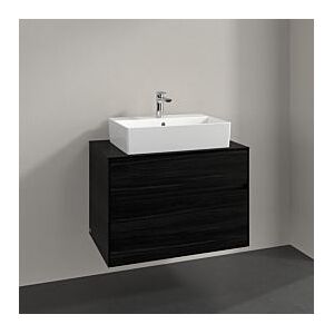 Villeroy und Boch Collaro Waschtischunterschrank C124B0AB 80x54,8x50cm, Waschtisch mittig, LED-Beleuchtung 5,7 W, black oak Image