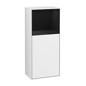 Villeroy und Boch Finion Seitenschrank G520PHGF 41,8cm, links, Ladestation, Emotion, Regal Glossy Black Lacquer, Glossy white lacquer Image