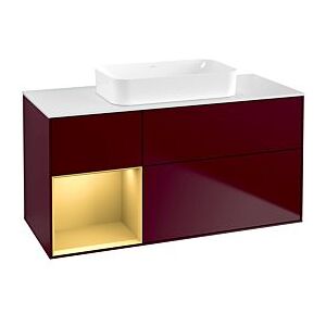 Villeroy und Boch Finion Waschtischunterschrank G701HFHB 120x60,3x50,1cm, Regal rechts Gold matt, Peony Matt Image
