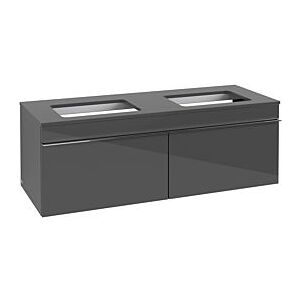 Villeroy und Boch Venticello Waschtisch-Unterschrank A94901FP 125,7 x 43,6 x 50,2 cm, Griff Chrom, Glossy Grey Image